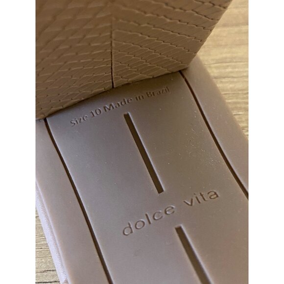 Dolce Vita Nude Strappy Block Heel Sandals Size 10 - Picture 5 of 5